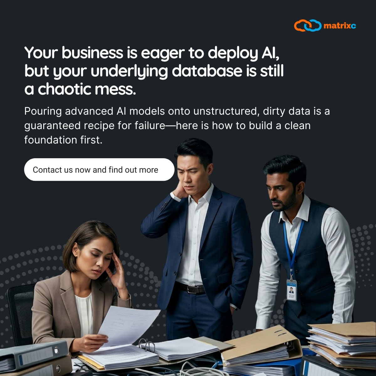 matrixconnexion's tweet photo. Prepare your data architecture for AI and explore STAX solutions today: https://t.co/6eXYEGrrxP
Chat with our AI architects directly: https://t.co/tCZvnTFm7P
#DataArchitecture #ArtificialIntelligence #CleanData #STAX #MatrixC https://t.co/tB6AbXBh6n