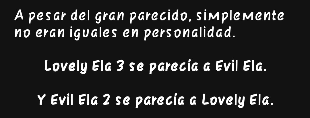 Eviil_Dan's tweet photo. Esto es tan canon entre Lovely Ela 3 y Evil Ela 2 que no puedo ocultarselo a Ela 🥹🥹

Pd: PRÓXIMAMENTE habrá una historia que estoy haciendo para Wattpad. 👀 Spolier: incluye al Team Rainbow, algunos lovelys y una persona random que se me dió la idea de ponerla.. ☝️ https://t.co/BJ0to9BSTL