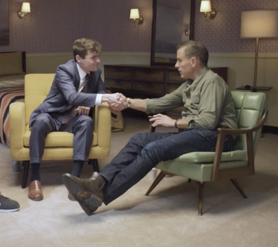 groypernewsTV's tweet photo. 🚨 BREAKING: Hunter Biden says he would consider choosing Nick Fuentes as his running mate in a future presidential campaign.

“He’s a smart kid. Watch the interview for yourself. If I ever ran for president, I’d seriously consider having him as my vice president.” https://t.co/tyMhxAmvbU