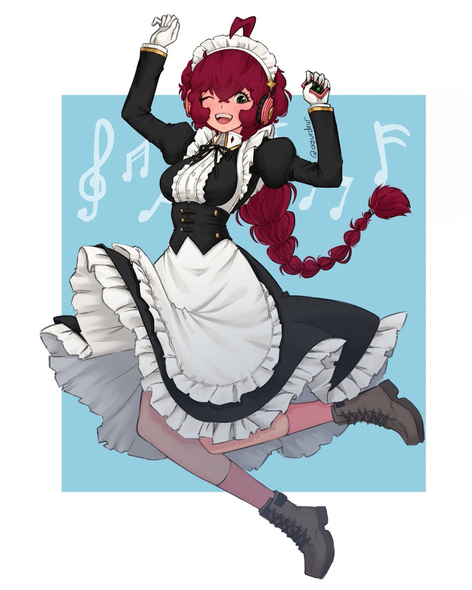 azurdrw_'s tweet photo. Y ya
Al final creo que le falta algo a la pose 🤔y como siempre digo, en el boceto se veía mejor 🤣
Igual creo que quedo bien, solo no le miren la patas, que me dio mucha flojera darle detalle, ya quería pasar al siguiente dibujo asi que decidí dejarlo ya xD

#drawing #maid #oc https://t.co/7vIBkaiMPp