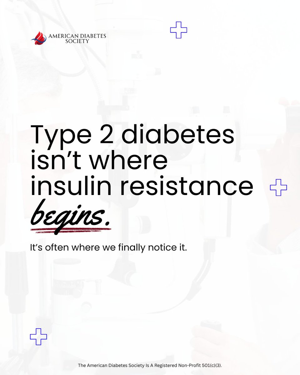 OfficialADSOrg's tweet photo. Type 2 diabetes is often the result of years of developing insulin resistance.

The earlier we recognize metabolic dysfunction, the more opportunities we have to improve long-term health. https://t.co/TCihHPenR9