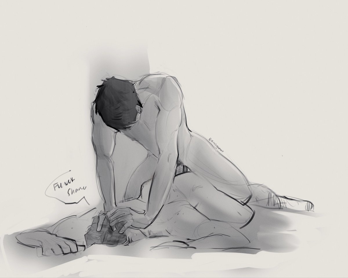 MinaLoganArt's tweet photo. I also have this SUPER rough bottom Ilya sketch 🫰🏼#hollanov https://t.co/AmwYjZjzjQ