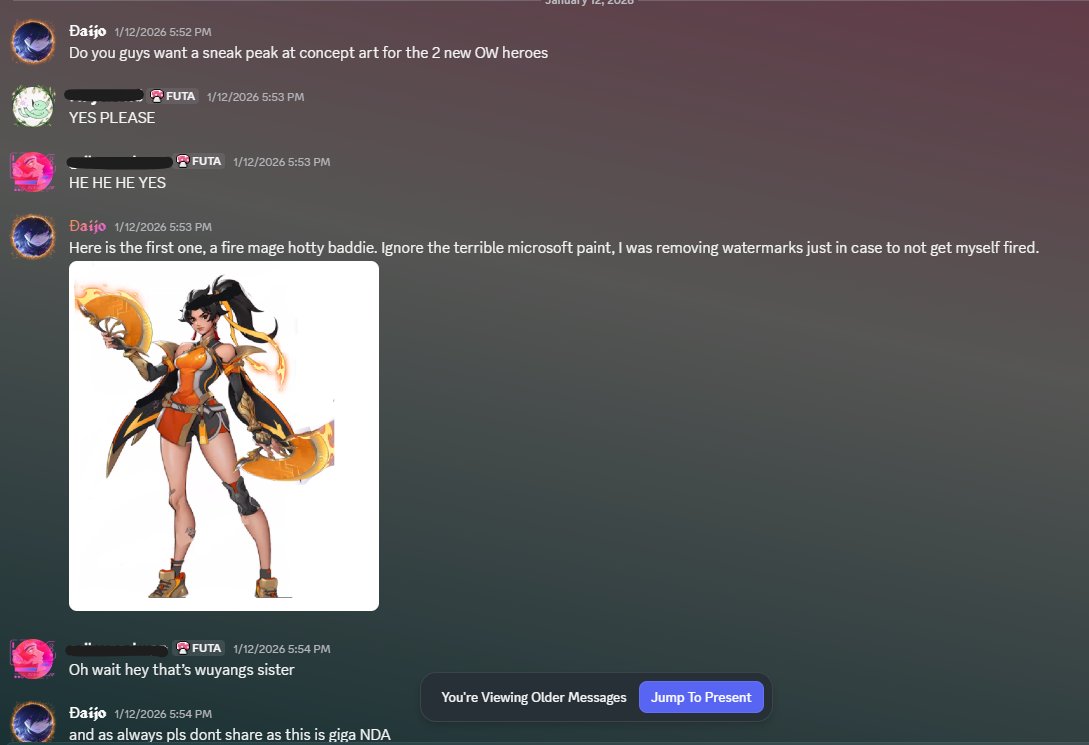 VeryCarried's tweet photo. @N_Tys26 @yumytv He was breaking rules long before this. He befriended my gaming friend group and was sending us OW2 character art before they were ever announced. https://t.co/AvNjGWe7xf