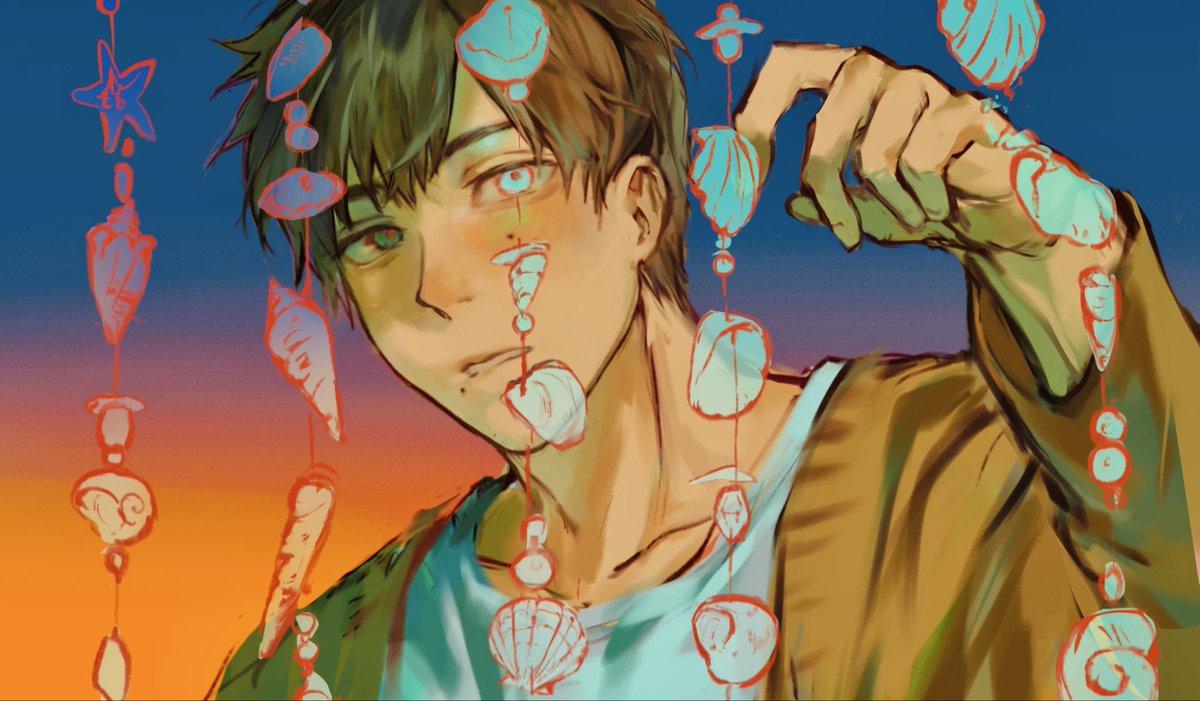 Isleep0808's tweet photo. Seashell Curtain #奥村雪男 https://t.co/LNwgexrjR2