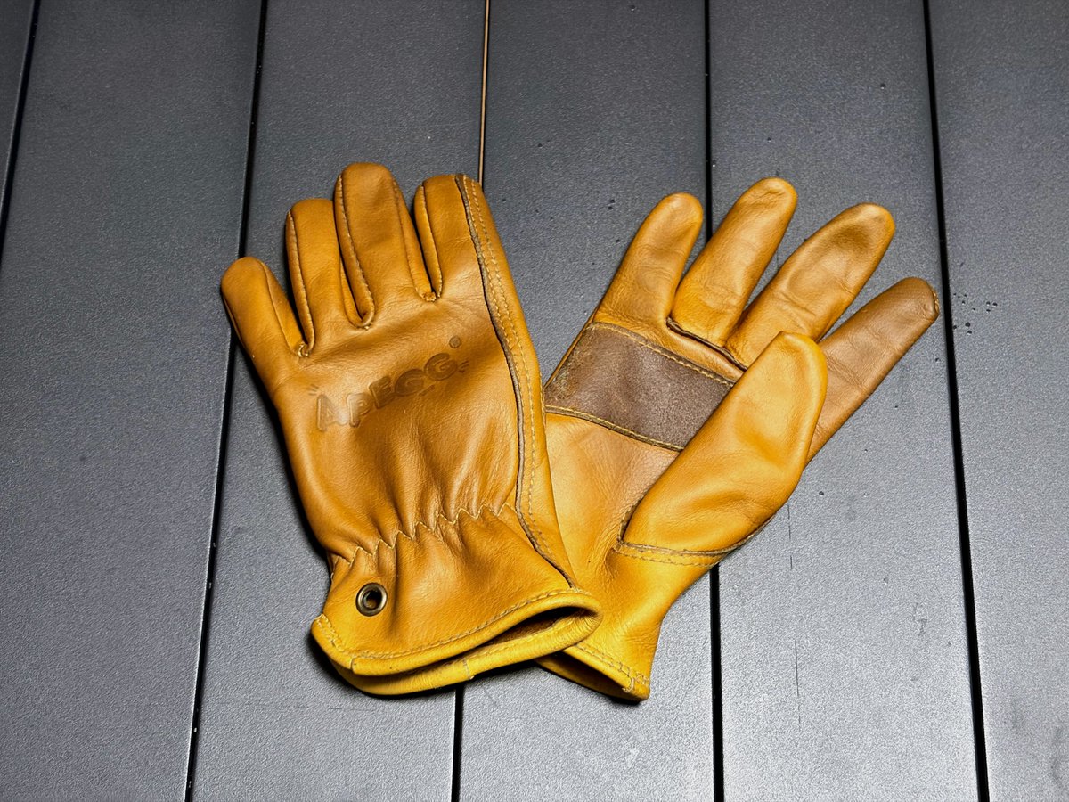nktj_net's tweet photo. 息子氏のアウトドアグローブ、だいぶ育ちました。

ミンクオイルで手入れを繰り返すこと一週間。色合いが深まり、しっとりと柔らかな質感になりました。

ここから先は息子氏に託します。自分だけのグローブに仕上げてもらいたいですね。

道具を手入れして使う大切さを学んでもらえればと思います。 https://t.co/mEDlVEfyG1