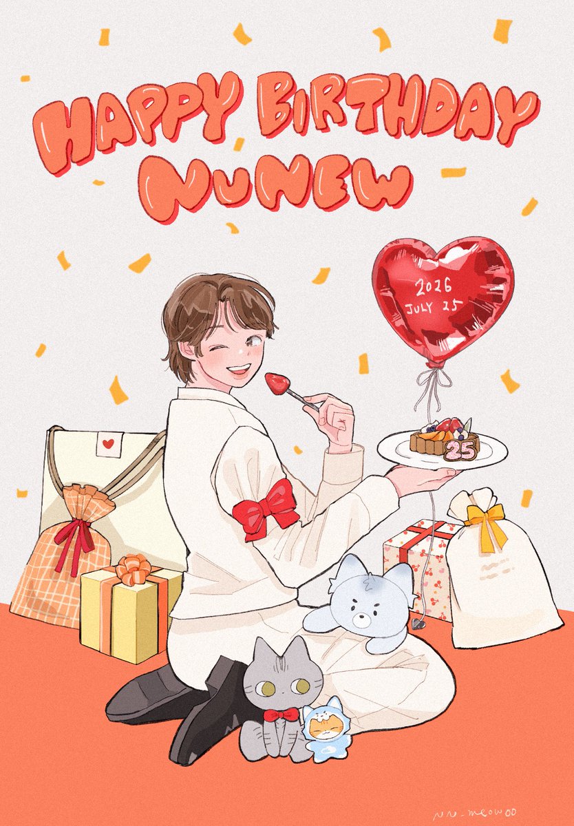 NN_meow00's tweet photo. 🍒𝗛𝗮𝗽𝗽𝘆 𝗯𝗶𝗿𝘁𝗵𝗱𝗮𝘆 𝘁𝗼 𝗡𝘂𝗡𝗲𝘄🍒

Wishing you a year full of happiness🌟

*♡･:∥ @CwrNew ∥ #NuNew ∥･:♡*

NUNEW 25th BDAY
#ยิบห้าขวบนุนิวเดย์ 
#25HappyNuNewDay https://t.co/4NdGgxwHwQ