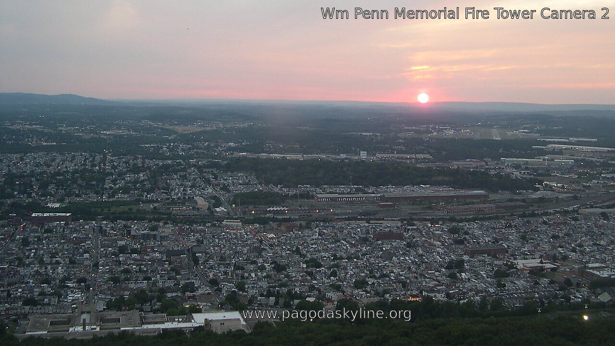 PagodaSkyline's tweet photo. Sunset Fri Jul 24, 2026 20:26 #sunset #ReadingPA #BerksCounty https://t.co/WCkDwJYLDm