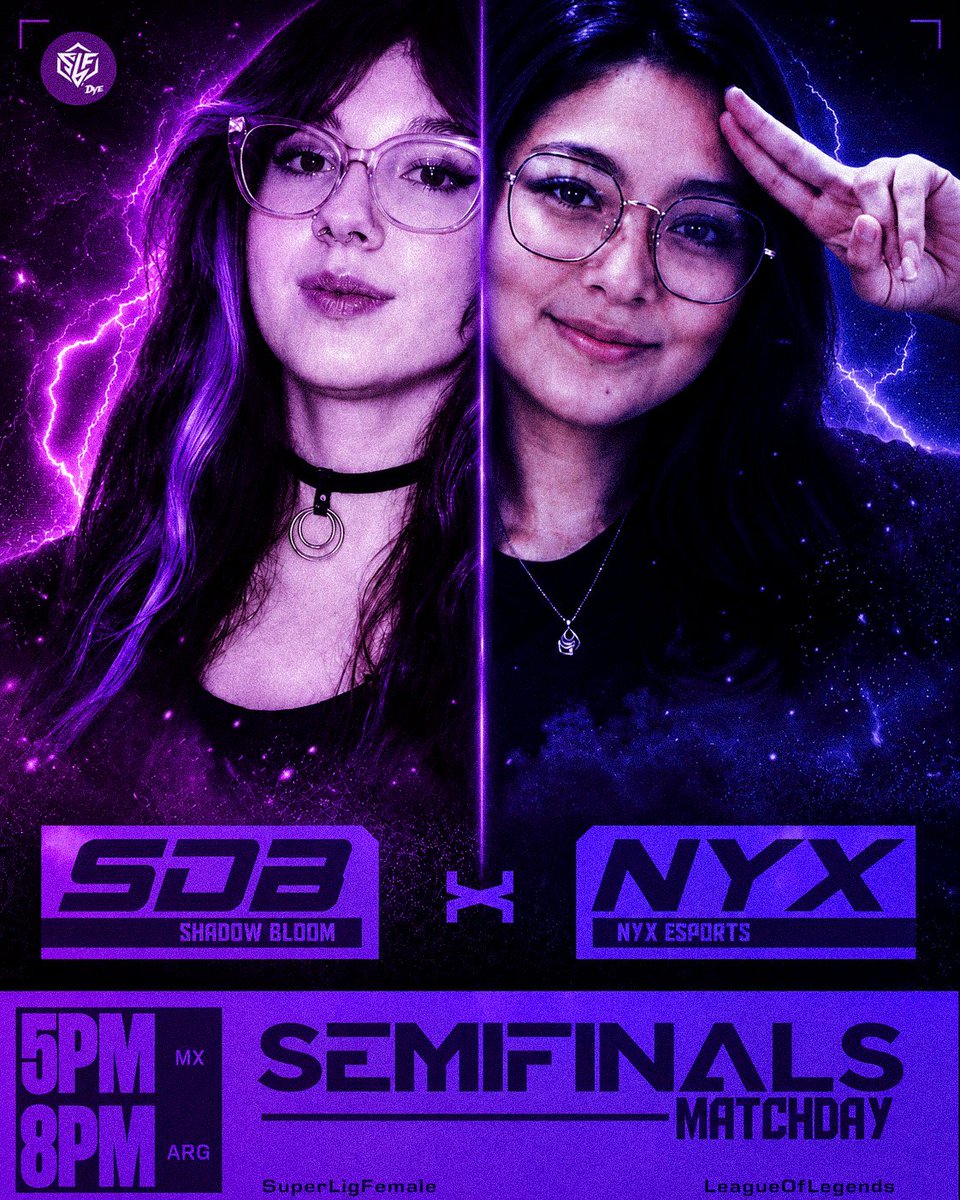 _bloomesports's tweet photo. ⚔️ MATCH DAY ⚔️

Hoy volvemos a cruzarnos en la semifinal de la @SuperLIGFemale !
Un solo paso nos separa de la Gran Final

🌑 La oscuridad contra el caos, solo una fuerza dominará la Grieta

🆚@NyxEsportsLoL
⏰17h MX 20h ARG
📺 https://t.co/YbmjESiGuv

#ShadowBloom #SBWIN #GirlsInLol #LeagueOfLegends