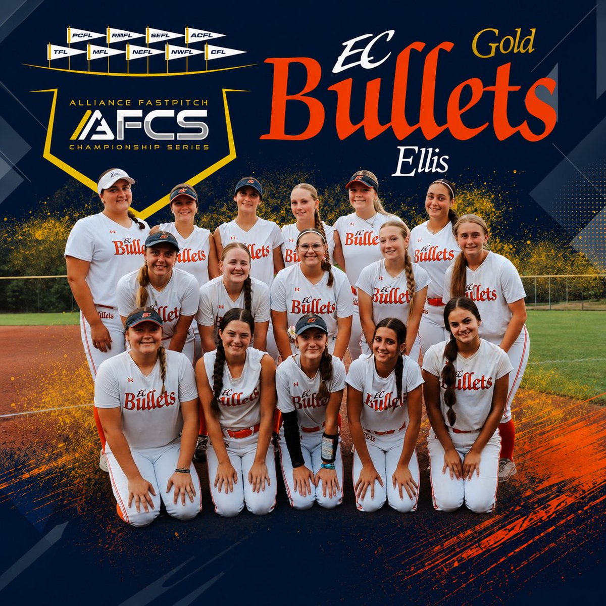 ECBulletsEllis's tweet photo. 🏆 Final 5️⃣ 🏆 

Only 5️⃣ teams remain in the AFCS Championship Tier III, and we are one of them! Let’s go, Bullets! 🧡💙 

🏆 Championship Bracket
📍 Grand Park | Field D-22
⏰ Saturday, 9:00 AM ET
🆚 Bombers Gold National 16U https://t.co/x05AdUZjwf
