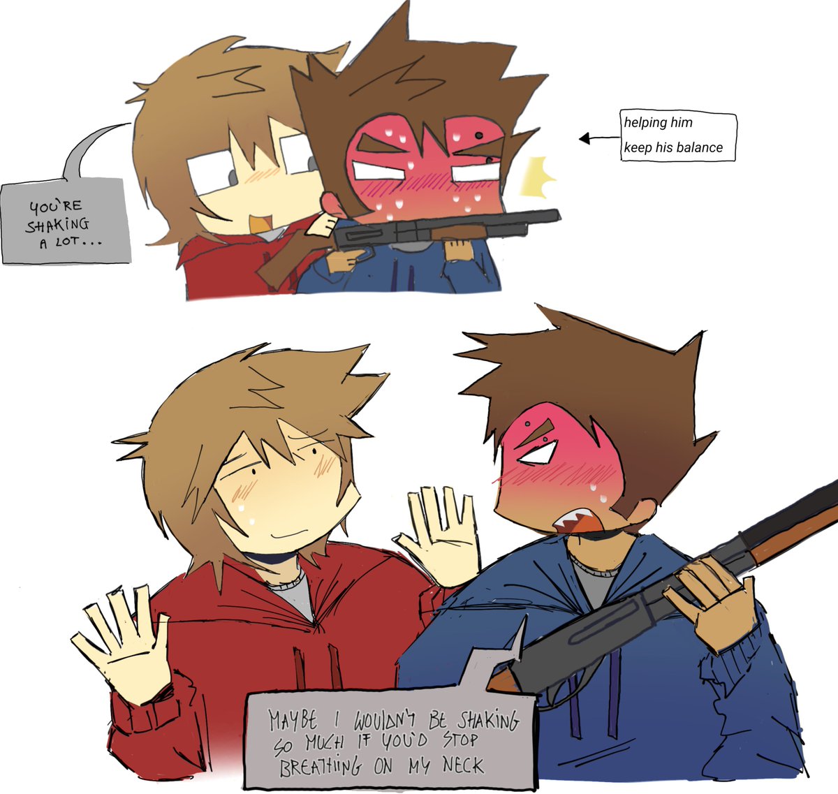 sawrunneer's tweet photo. headcanon about them sharing their interests with each other awee https://t.co/4JamqcQWxV