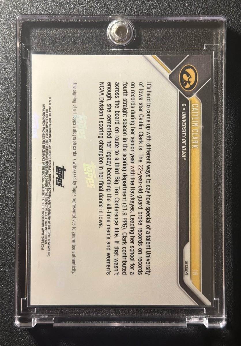 upstatehobbyfam's tweet photo. Caitlin Clark - Bowman U Auto /49

$1300

#UpstateStax Likes/Comments/Rt’s Appreciated! Stack closes 7/24 - $80+ ships free , +$7anything under https://t.co/1CVDthk4al