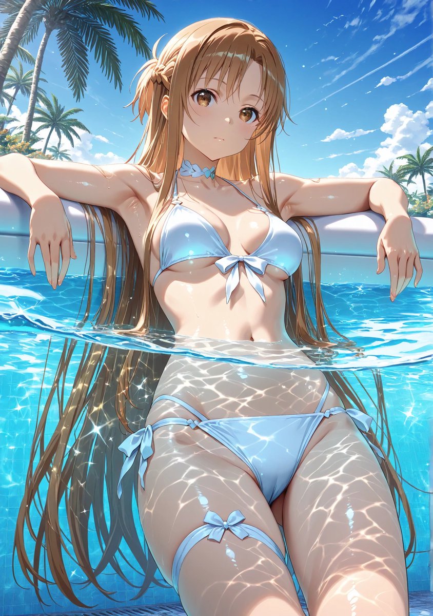 higuma77's tweet photo. アスナ　プール　　＃アスナ　＃SAO　＃ソードアートオンライン https://t.co/6ck4h6d3lb