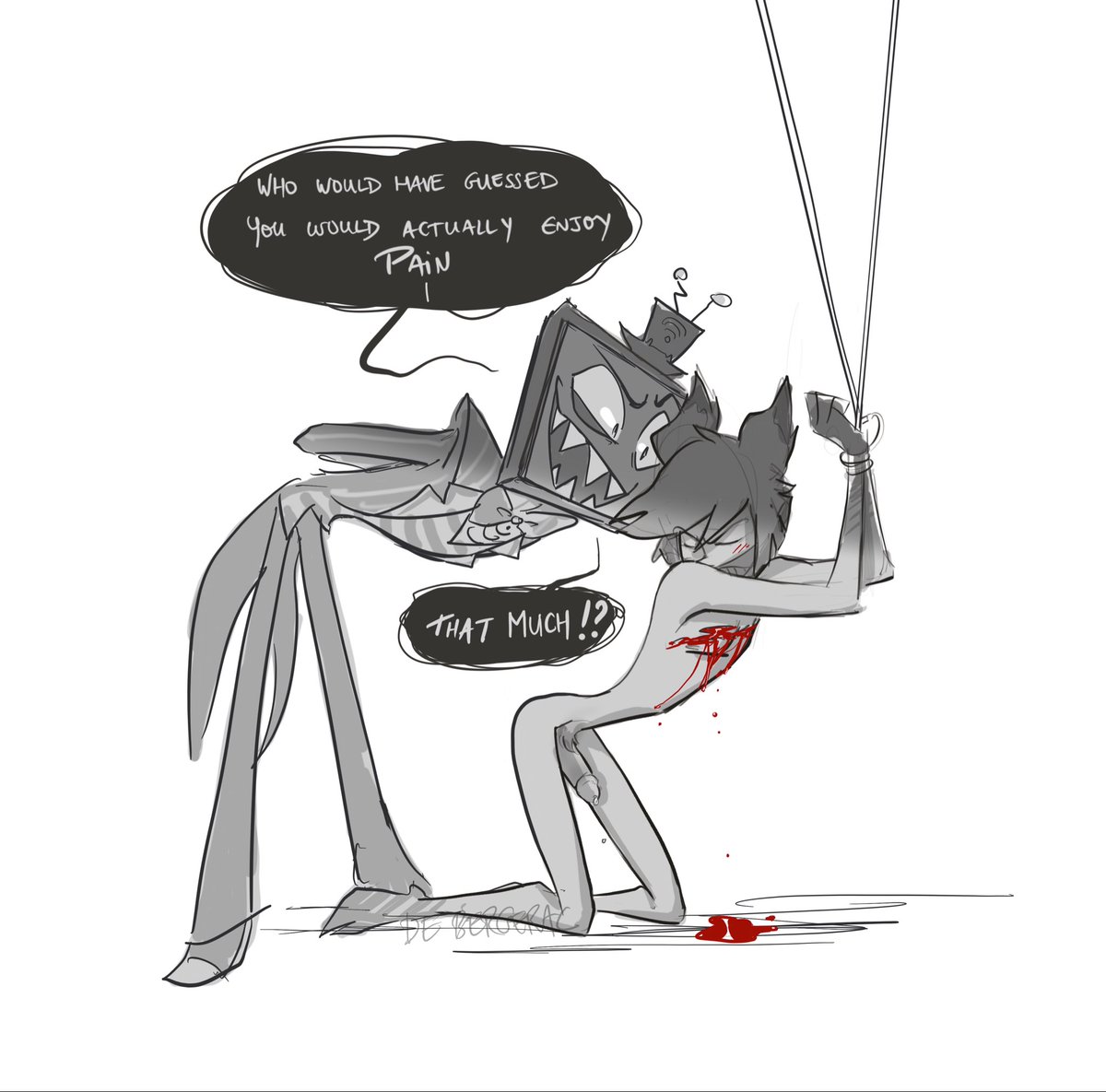 debergerac_art's tweet photo. We know that Alastor is canonically a sucker for pain… 

#staticradio #radiostatic #voxal https://t.co/4OW3p4ycnQ