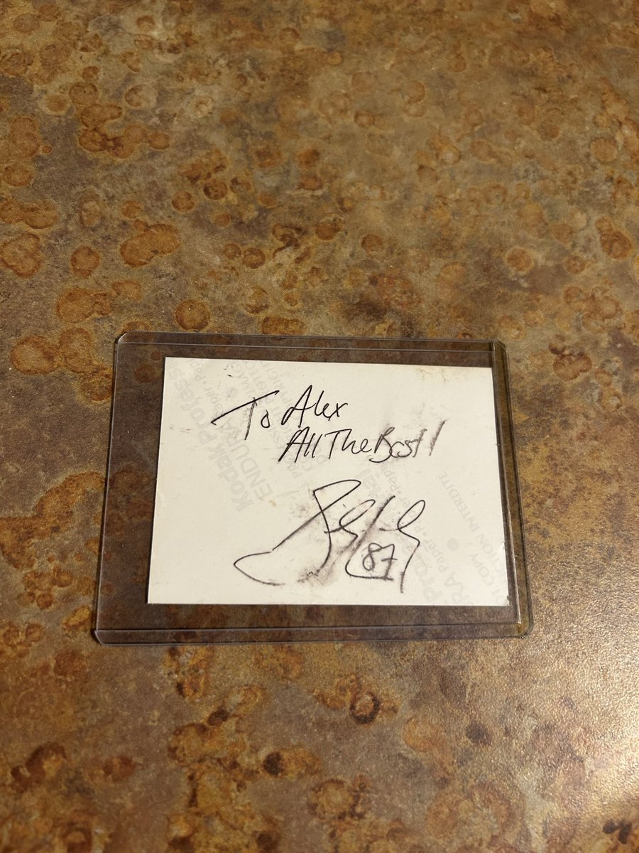 Alex_Foster96's tweet photo. @penguins I FOUND IT. Proof we have the best captain ever. My mom (bless her heart) saw Sid in 06 and couldn’t find anything to ask him to sign for me. What she offered? My school spring photo. We don’t deserve this man 😂 https://t.co/jHMjTRTkux