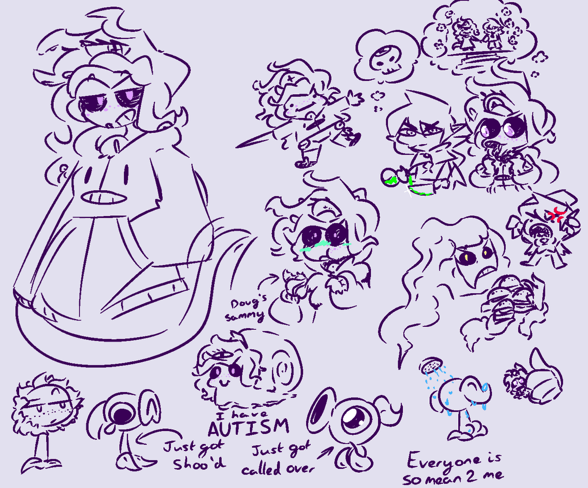 PurpEnigma's tweet photo. Some low energy doodles
Zoe is peak
Also Aaravi and Hex and some plants
#MonsterProm #artใ
คใ
คใ
คใ
ค https://t.co/3A5H88m297