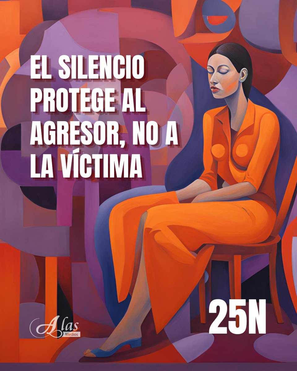 AlasMujeres's tweet photo. 🟠 Como cada 25 de mes, conmemoramos el #DíaNaranja, el silencio protege al agresor, no a la víctima

#ContraLaViolenciaDeGénero #25N https://t.co/QaRipor3N2
