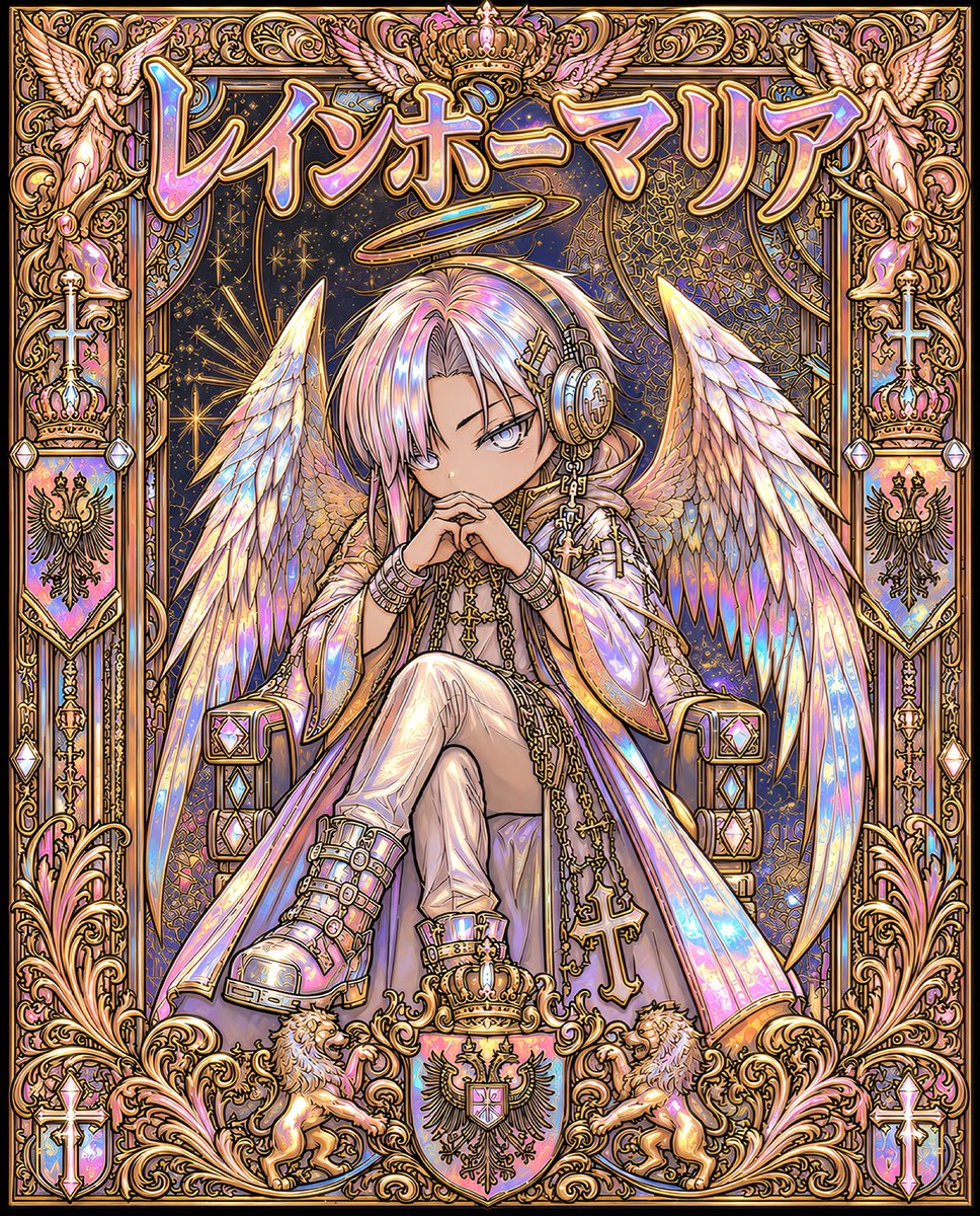 work0804's tweet photo. Soiln metallic card レインボーマリア https://t.co/Ji8Ni5paEw