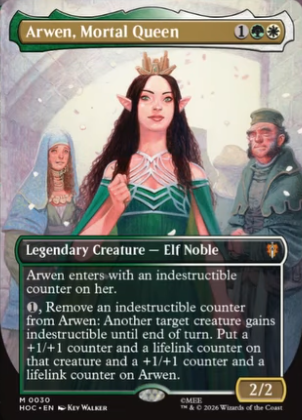MTG 人の子の女王、アルウェン 拡張アート FOIL 日本語 MTG x THE HOBBIT・ボックストッパー】 ・《人の子の女王、アルウェン