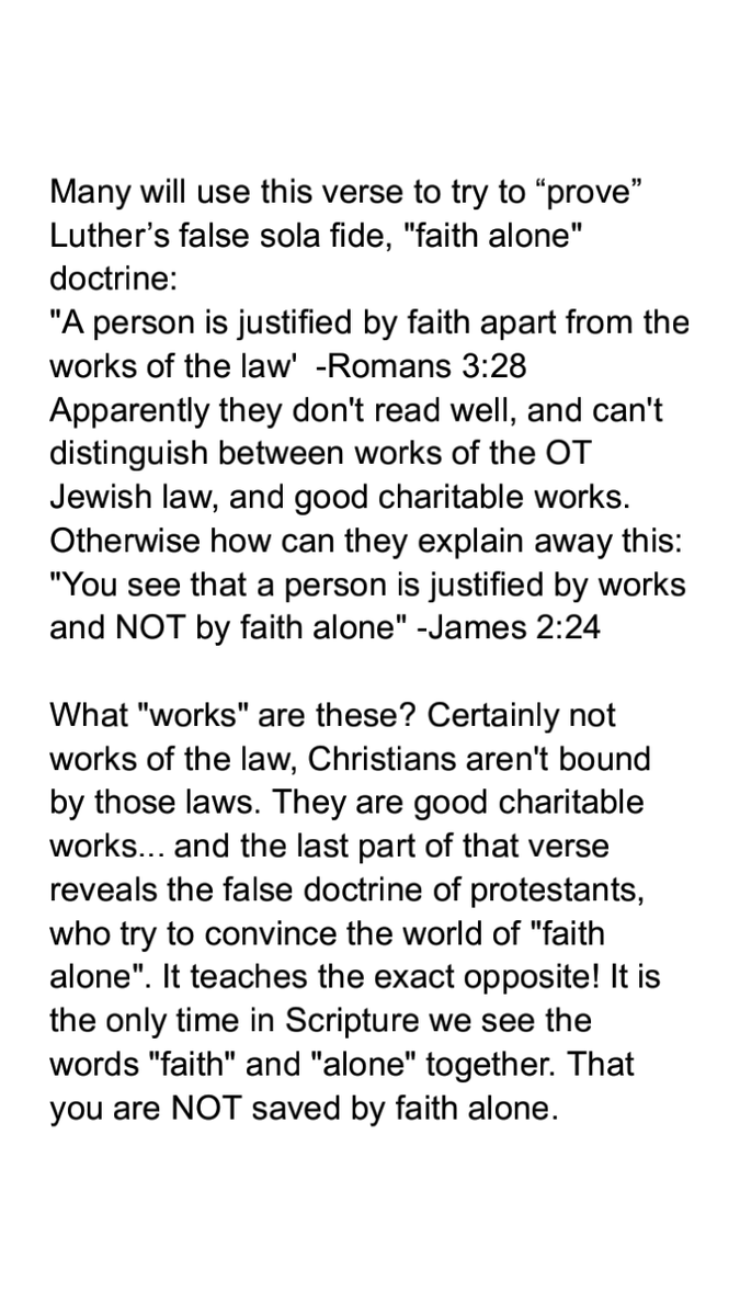 Sede_Catholic's tweet photo. @creative_avid @IagoapGwilym26 @farmingandJesus Protestantism has existed only for a few hundred years. You believe all Christians since the time of Christ - all Catholic/Orthodox Christians - were "lost souls" deceived for millennia until the great prophet Luther "enlightened" the world? Protestantism is a cult. Proof below. https://t.co/im2c79SApo