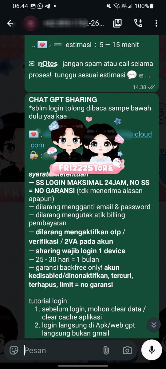 bebekicau's tweet photo. testii

chatgpt chat gpt premium prem plan plus pro go gptplus sharing shar privat private priv sebulan 1 bulan 7 hari 1 hari full garansi https://t.co/5XSP3txWx9