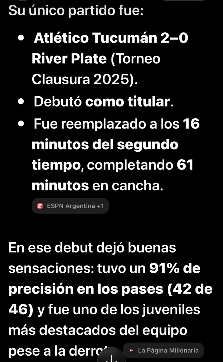Yobaca4's tweet photo. @RiverPlate__4L @milloreserva @IvanBuela98 Que poco ves fútbol, al menos infórmate, De la cuesta jugó solo 61 minutos en primera, gran jugador, capitán de la reserva, increíble q no tuvo oportunidades. https://t.co/TWMiN67HRM