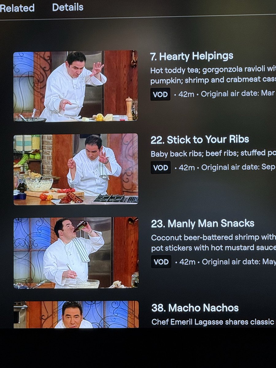 B_Thomas24's tweet photo. Just going to crack a beer while the family is asleep and see what Emeril Live episodes that I can find.

That’ll do, Emeril, that’ll do. https://t.co/7iSLwThDPl