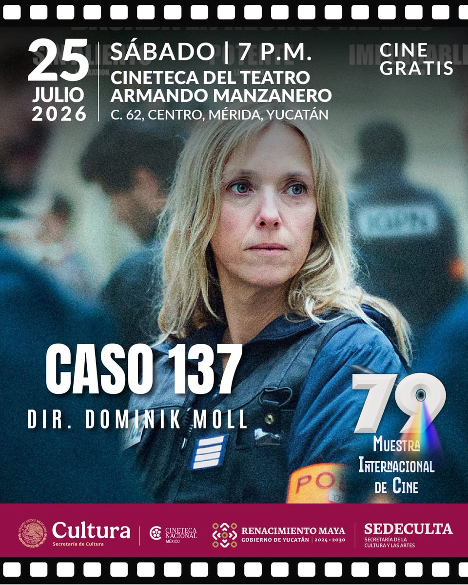 enfoqueyucatan's tweet photo. Este viernes inicia la 79a. Muestra Internacional de Cine, que se realizará hasta el 9 de agosto, con funciones gratuitas en la Cineteca del Teatro Armando Manzanero y la Sala Mayamax del Gran Museo del Mundo Maya. https://t.co/viLEn3kzm5