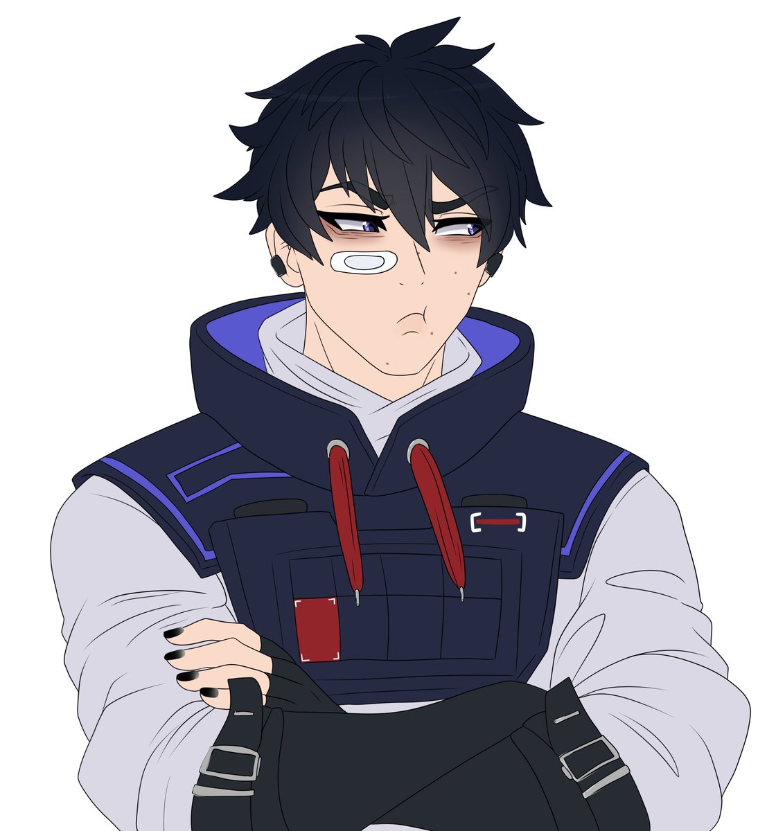 FailedSix's tweet photo. He's upset and pouting cause you didn't give him a kiss. 

#ValorantArt #Iso      

 If you like my art please consider supporting me - https://t.co/mJf1ySOF2Y https://t.co/UmoCQkYWXZ