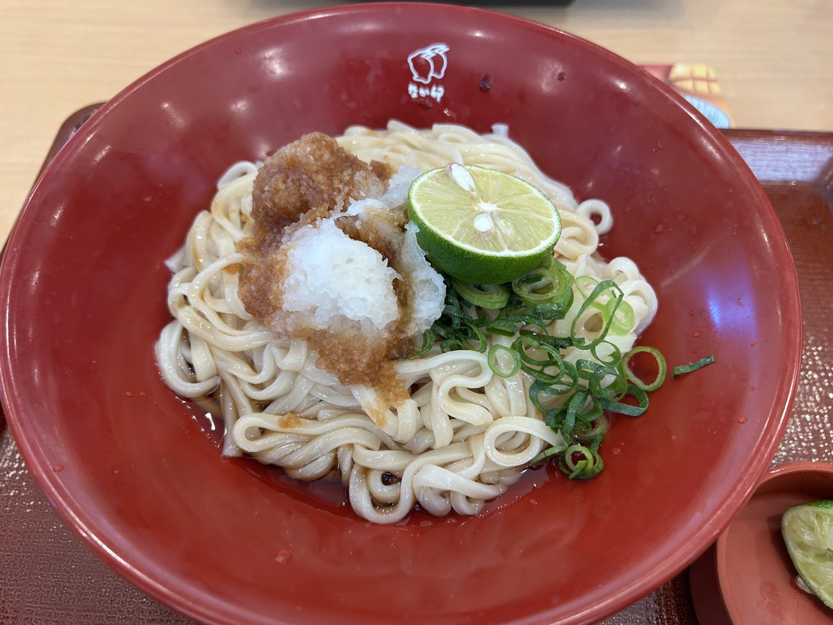 cvsck's tweet photo. なか卯「すだちおろしうどん」。以前の讃岐風うどんの方が好みだったなぁ。 https://t.co/337dZFMExZ