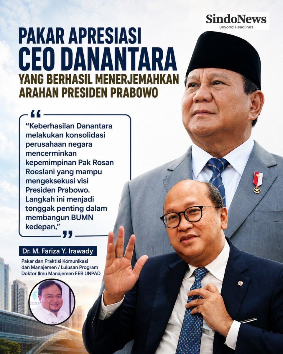 SuryaAnandaa_'s tweet photo. Keberhasilan Danantara lakukan konsolidasi perusahaan negara KinerjaNyataDanantara. #ApiHarapanBangsa https://t.co/8oxPR3nv2t