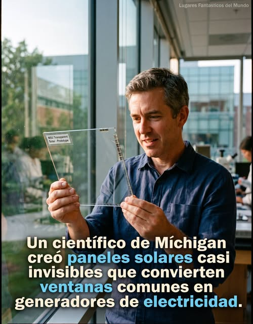 carlosbook11's tweet photo. Un científico acaba de inventar panales solares transp.
Mientras la mayoría cree que se requieren enormes paneles en los tejados, el equipo de Richard Lunt en la Univers  de Míchigan creó un vidrio solar transparente que transforma ventanas comunes en generadores de electricidad https://t.co/AgMzzM8eDw