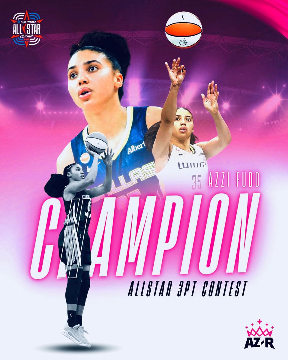 AzziReport's tweet photo. AZZI FUDD!!!!!!!!! 
THE FIRST ROOKIE TO EVER WIN THE WNBA ALL STAR 3 POINT CONTEST!!! 🩷 https://t.co/CZCkyHe1Ko