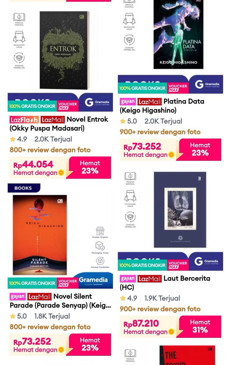 avrodhit's tweet photo. Halo guys aku open jastip checkout lazada langsung ke alamat kalian, fee 6k/buku. 
Kalo mau tanya2 harga buku lain boleh reply aja yaa, bisa juga buku dari periplus https://t.co/932gmecYtX