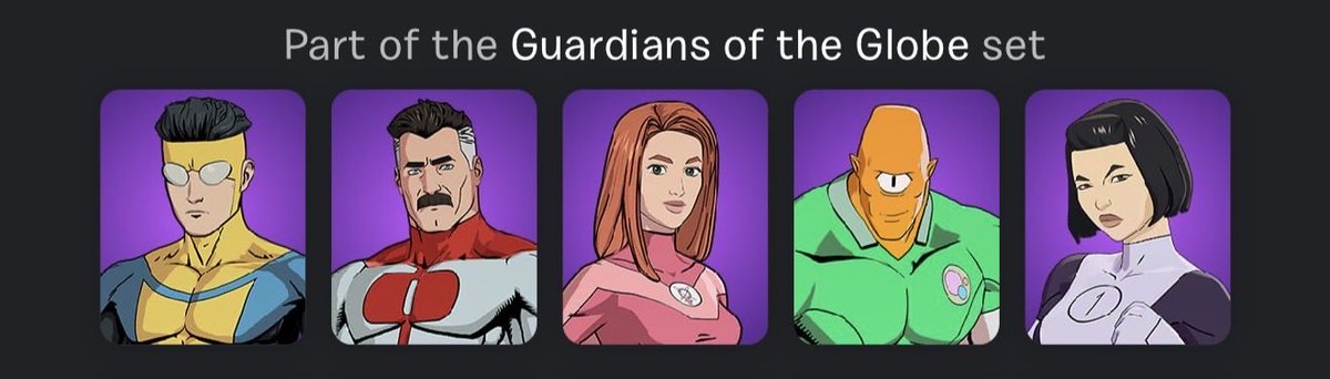 chromehexrt's tweet photo. INVINCIBLE SET COMPLETE https://t.co/SmyFGDccOe