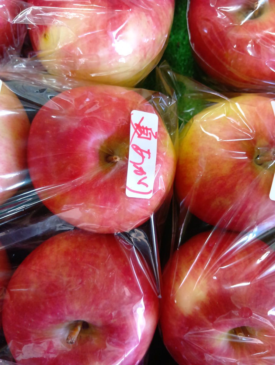 fg_yamabe's tweet photo. 極早生品種のりんご🍎夏あかりが入荷しました。
#山辺ワイナリー　#ファーマーズガーデンやまべ　#農産物直売所　#夏あかり https://t.co/LWUv792fB1