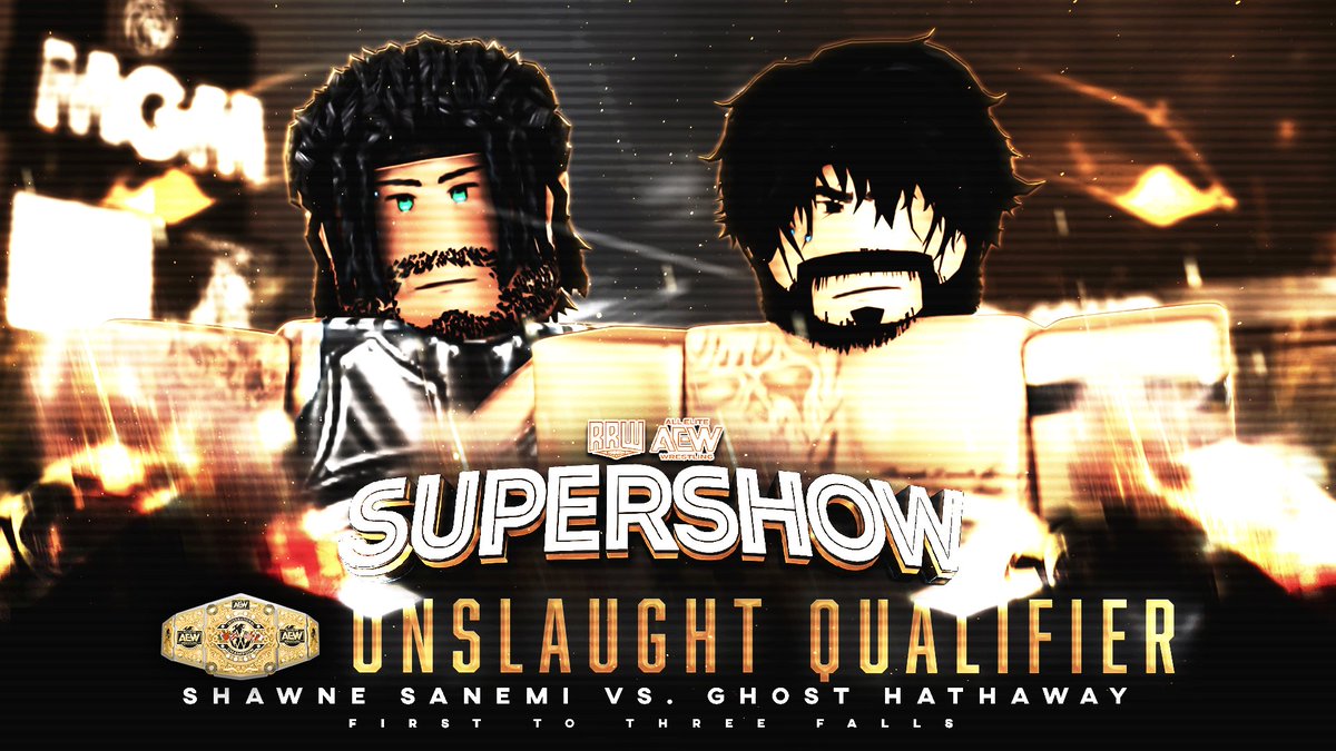 AEWonAKSports's tweet photo. RRW x AEW SUPERSHOW | TOMORROW | 6:30PM ET 

FINAL INTERNATIONAL CHAMPIONSHIP ONSLAUGHT QUALIFIER! 🌎

@syrupinmywock and @hathaw3y collide as the winner earns the last spot in the AEW International Championship Match at #DoubleorNothing.

WHO will punch their ticket to London? 👀🇬🇧