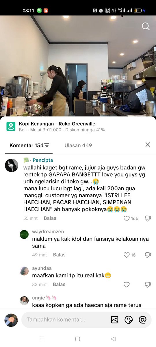 jefdimples's tweet photo. Berarti bukan cuma dicabang yang gue beli, dicabang lain pun sama😭😭😭 semangat ya mas mba kakak-kakak barista kopken😭😭😭🤟🏻🤟🏻🤟🏻 https://t.co/A7jn3gnmkH