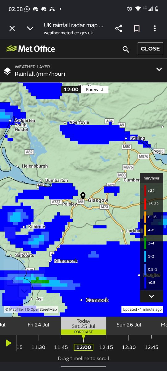 angiemi43176647's tweet photo. Weather for today at midday for the #UniteTheClans @UTCSCOTLAND rally on Glasgow Green at 12 noon Rain early morning but clearing up nearer 12! So bring a pacamac or brolly but looks ok and not roasting. #AntiImmigration #EnoughIsEnough #TheTimeIsNow @CraigHouston_ @ACSPARTAN1 https://t.co/HZACWgkW8c