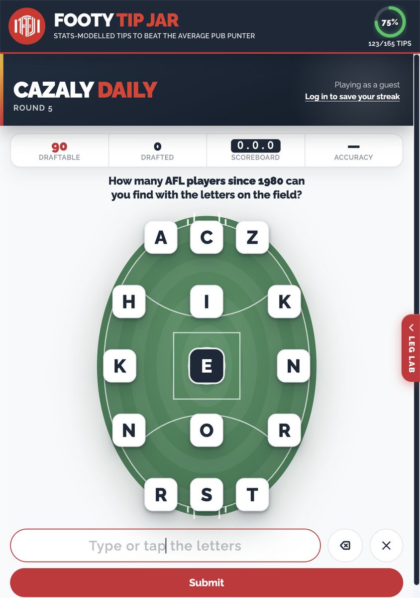 FootyTipJar's tweet photo. How well do you know your #AFL players? Test your skill on our new daily name find #puzzle, Cazaly Daly https://t.co/RFsrSygwsB #kozzy @melbournefc @stkildafc @JustinKosi23 https://t.co/gF9IloJJxr