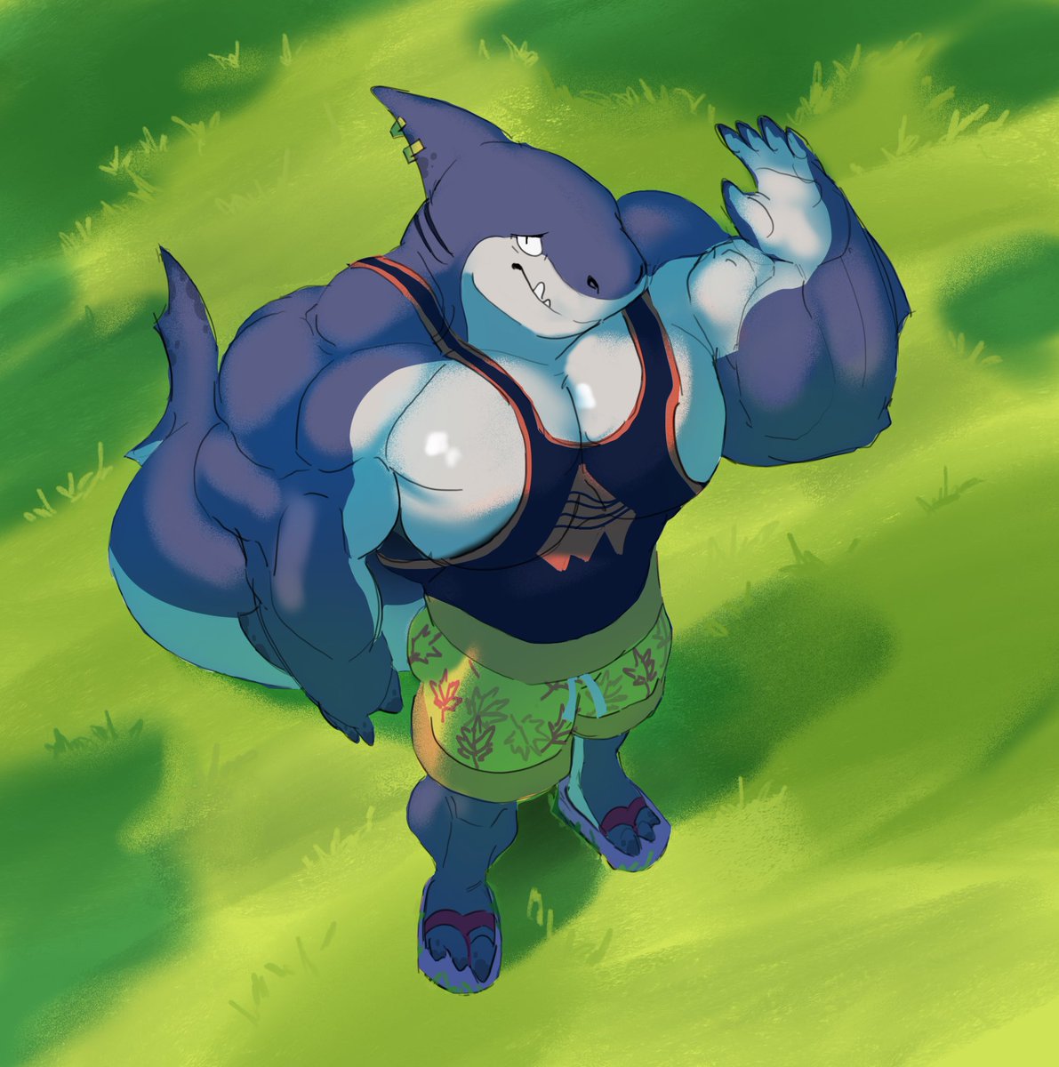 _Kasuba_'s tweet photo. Artfight #4 - attack on @ToxtriCities 

Sharks are epic!

#furry #furryart https://t.co/oOrbDekBA3