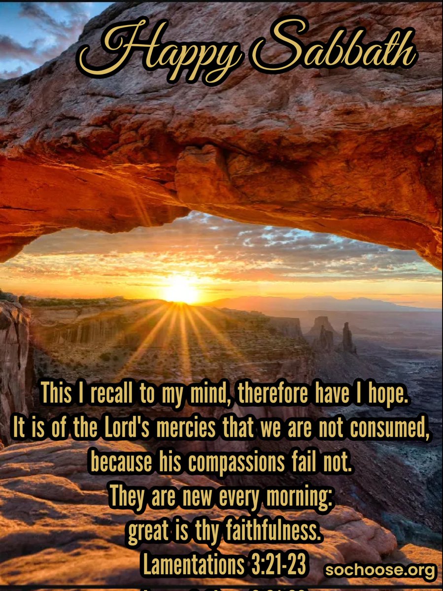GraceAndMercy_7's tweet photo. This I recall to my mind, therefore have I hope. It is of the Lord's mercies that we are not consumed, because his compassions fail not. They are new every morning: great is thy faithfulness.
Lamentations 3:21-23
https://t.co/oR5b7Z2CE4 https://t.co/znV0rgxQb8