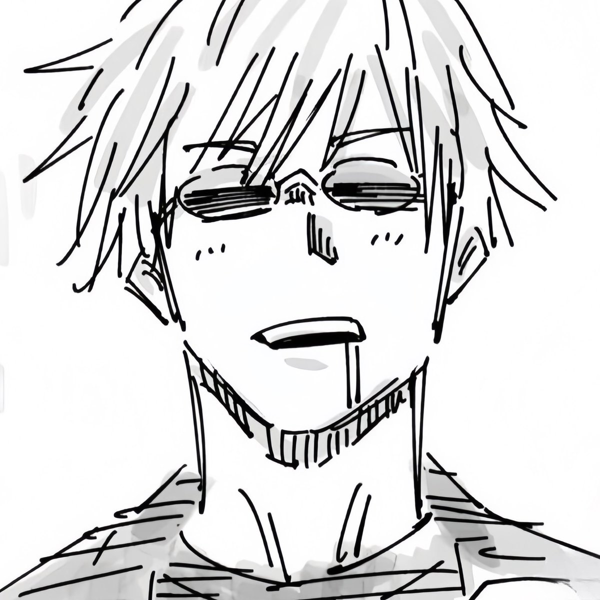 gojosual's tweet photo. blushing gojo you are so dear to me https://t.co/v2c0yOuOi3