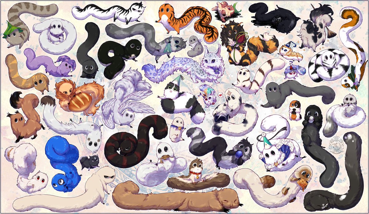 SlumberingFool's tweet photo. Lots and lots of brushbuddies I did for #ArtFight !

#Δ帽子 #witchhatatelier #brushbug #brushbuddy https://t.co/rL5oNbi8by