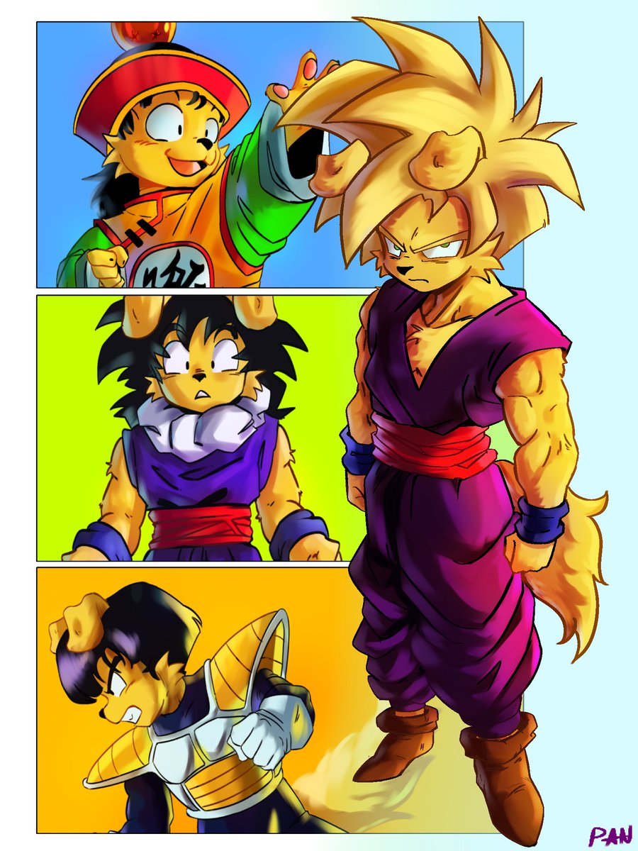 Pan_wa4's tweet photo. ¡Gohan es un super saiyajin! 
#Dragonball #gohan #furry https://t.co/i6coB4Aj6J