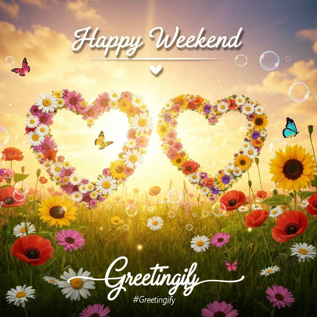 greetingify's tweet photo. Happy Weekend! Wishing you a wonderful and relaxing time ahead. Enjoy every moment! #HappyWeekend #Greetingify https://t.co/MbCCv9JGa3
#WeekendVibes #RelaxingWeekend #EnjoyTheMoment #WeekendFun #Saturday #Sunday #GoodVibes #ChillTime #SelfCare #HappyTimes #Joy #Life #Greetings https://t.co/eeLMpnS95w