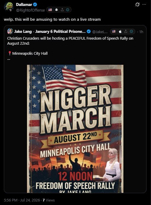 thereallaine's tweet photo. What could go wrong? Lmfao, avoid this event like the plague.

Jake Lang is not to be trusted https://t.co/82RCuC9UJe