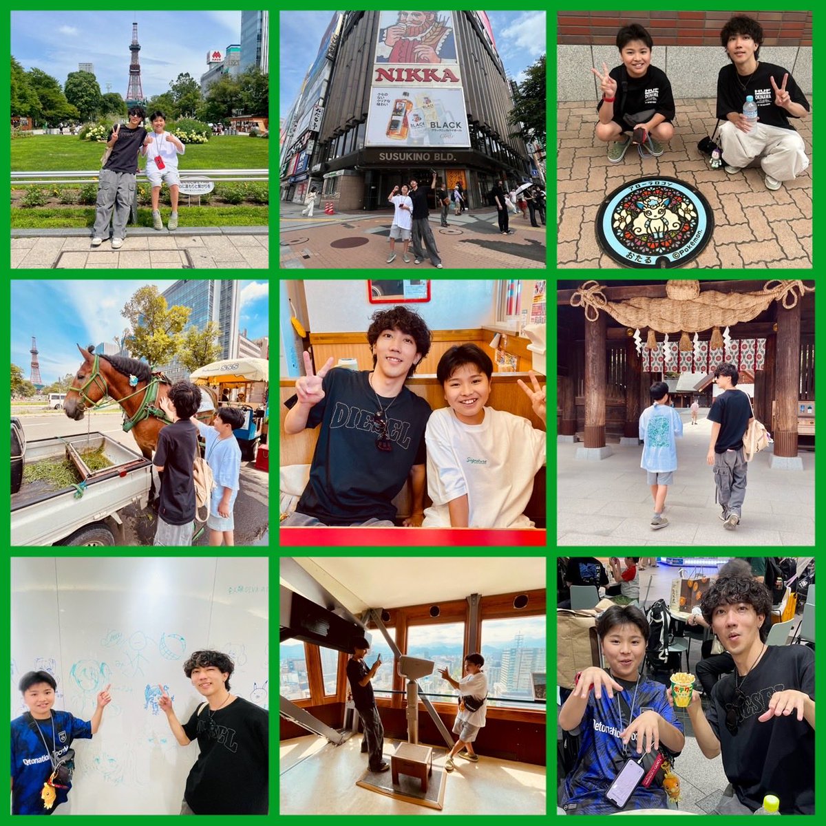 etsu808's tweet photo. 昨日はれたすさんの最終日…😭
北海道神宮や市内観光しました‼️
望遠鏡の使い方、ちょっと間違ってる〜🤣
空港へ見送りに…悲しすぎる😭😭
また会えると思うど、泣いてしまった…
本当に楽しい4日間、ありがとうございました‼️
ずーっと会いたかった、れたすさんに会えて、
本当に嬉しかったです🥰
またたくさん遊んでください‼️
お兄ちゃん、だーいすき☺️
@Lettuce_14