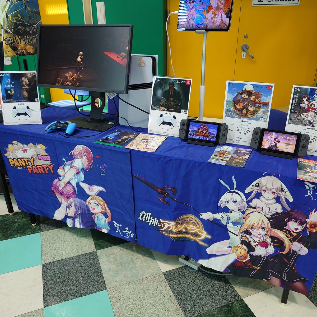 COSEN_NET's tweet photo. 設営完了しました！
11時から京セラドーム大阪でゲームパビリオンjpです。
ご来場お待ちしております。
#ゲームパビリオンjp https://t.co/OZY4q2yWKV