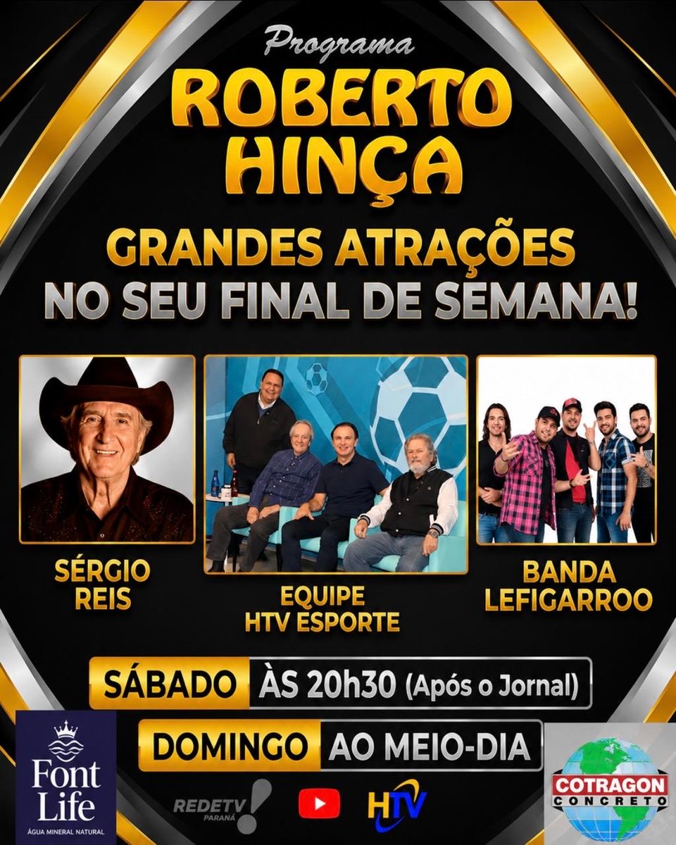 robertohincaTV's tweet photo. @redetvparana @HTVDigital ClaroTV canais 508 e 520 e em todas as SmartsTV RedeTVParana para todo o Brasil 🇧🇷 https://t.co/Qvnpuf0HEK