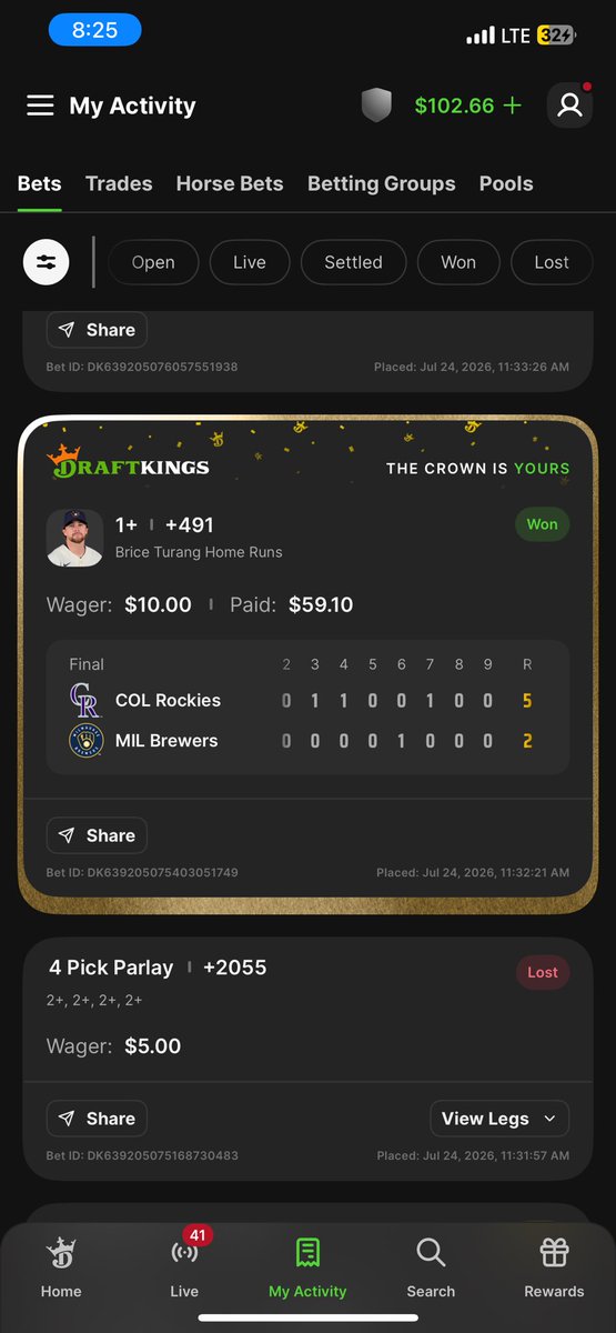 ForeverLiveOnJ's tweet photo. @MLBHR @BetMGM https://t.co/dXKPpHzS5J